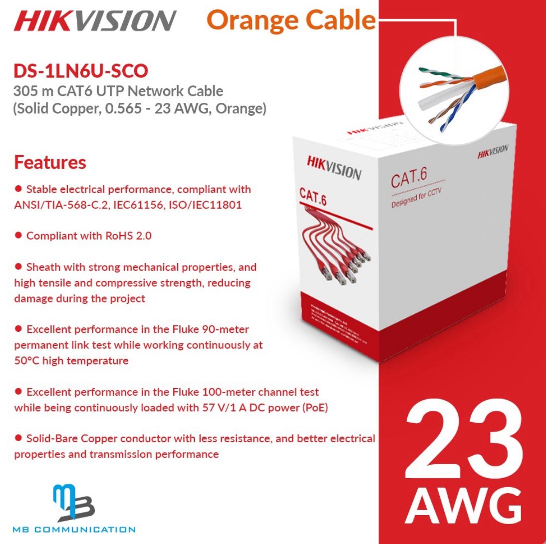 Hikvision  cat 6 cable